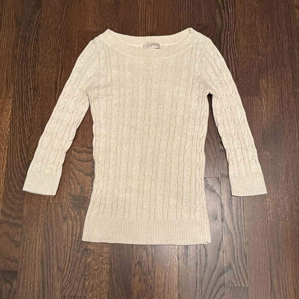 Metallic Cable Knit Sweater - Picture 7 of 7
